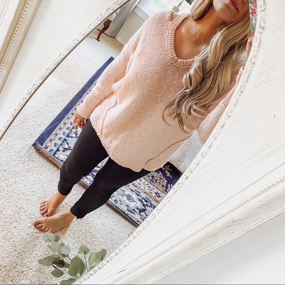 If it Were Me Dusty Pink Cable Knit Sweater- M - Picture 5 of 11